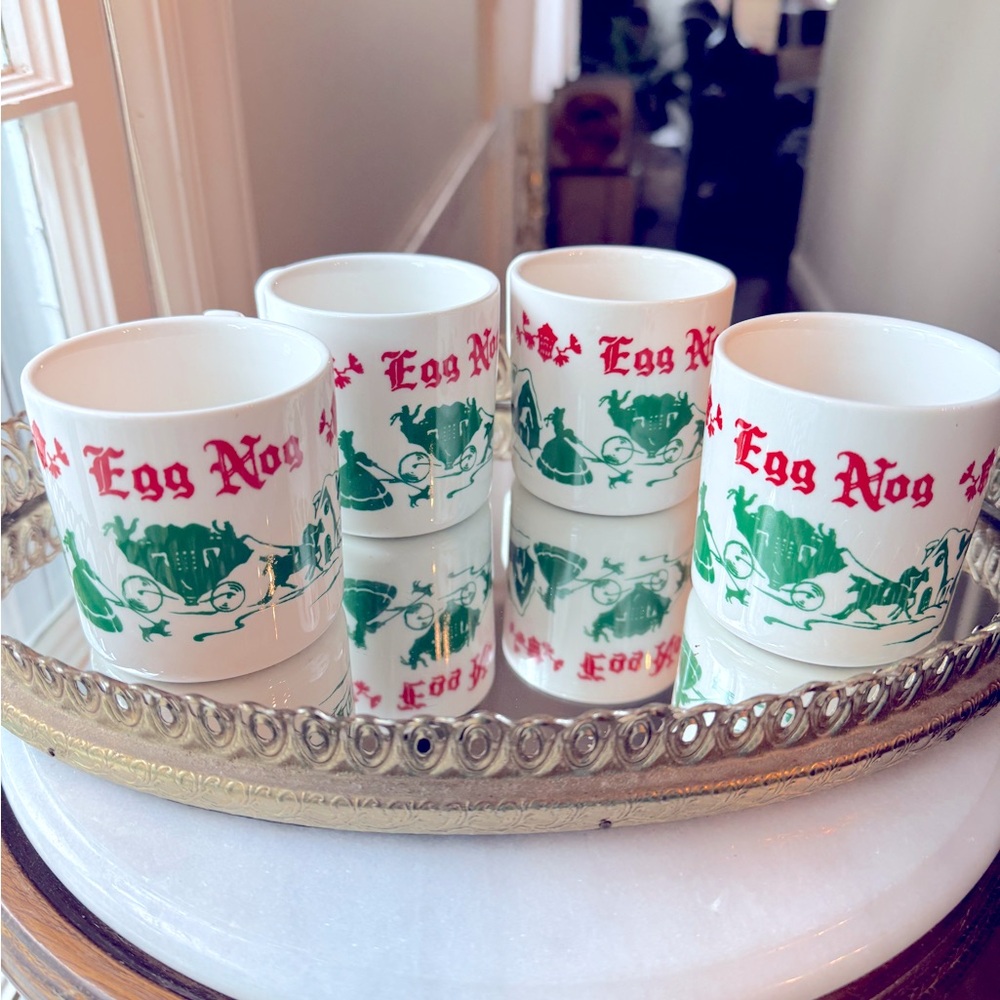 Vintage Hazel Atlas Egg Nog Cups for the Holidays Circa 1950s
